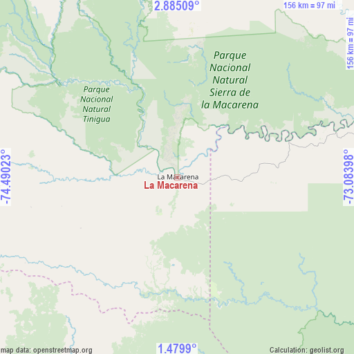 La Macarena on map