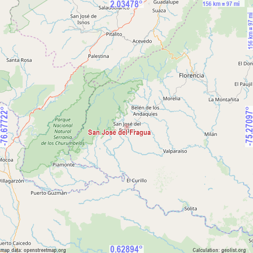 San José del Fragua on map
