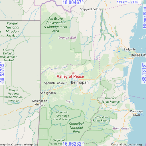 Valley of Peace on map