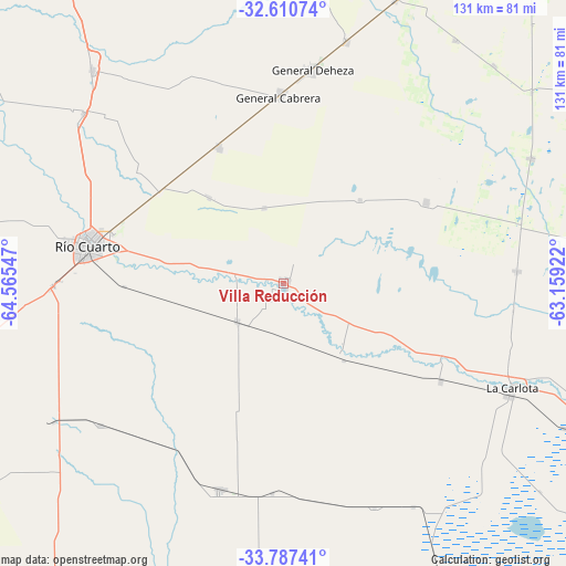 Villa Reducción on map