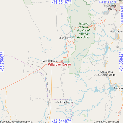 Villa Las Rosas on map
