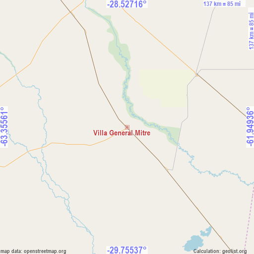 Villa General Mitre on map