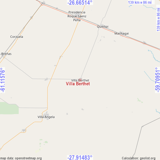 Villa Berthet on map