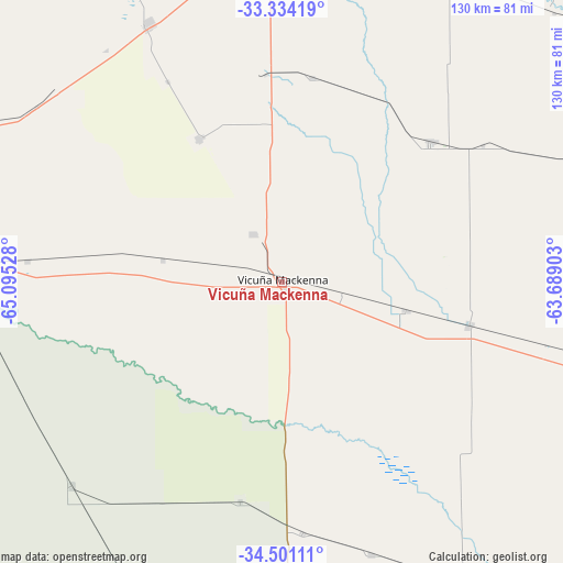 Vicuña Mackenna on map