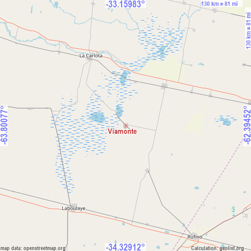 Viamonte on map