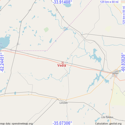 Vedia on map