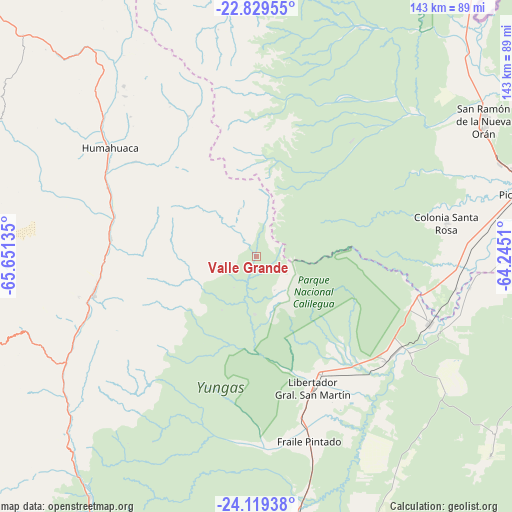 Valle Grande on map