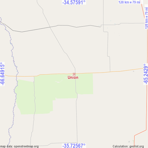 Unión on map