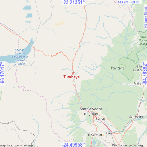 Tumbaya on map