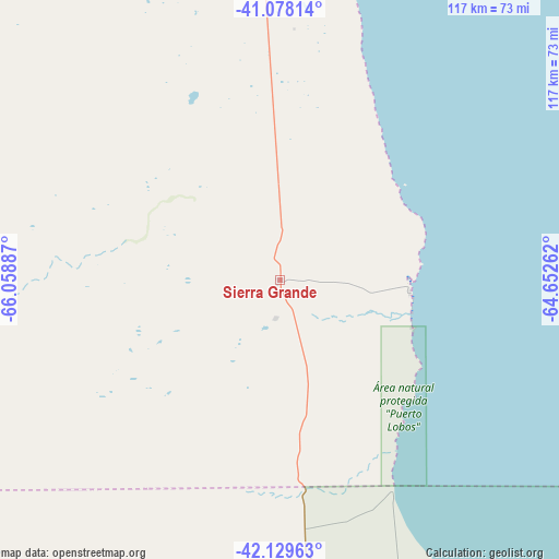 Sierra Grande on map
