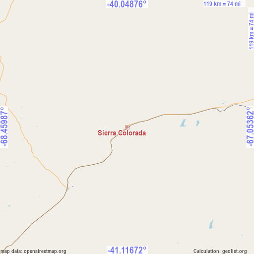 Sierra Colorada on map