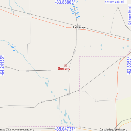 Serrano on map