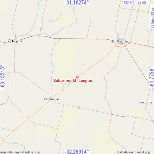 Saturnino M. Laspiur on map