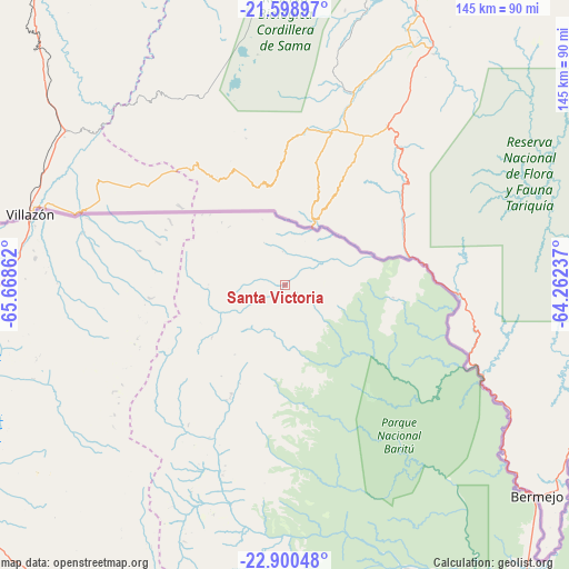 Santa Victoria on map