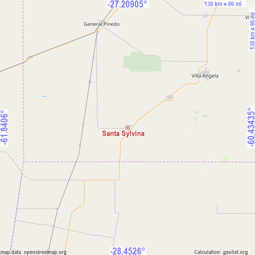 Santa Sylvina on map