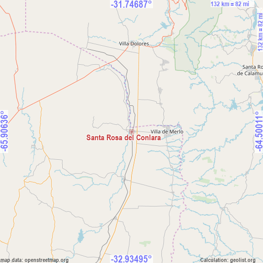 Santa Rosa del Conlara on map