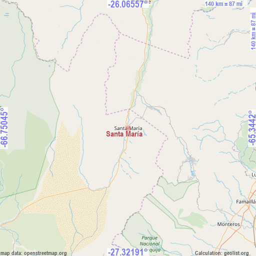 Santa María on map