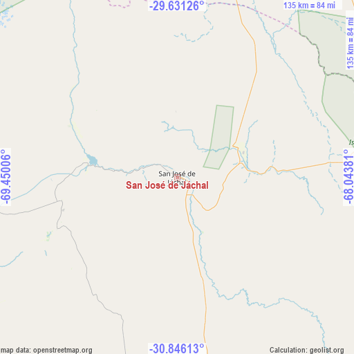 San José de Jáchal on map