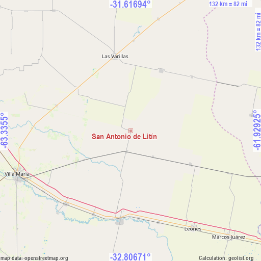 San Antonio de Litín on map