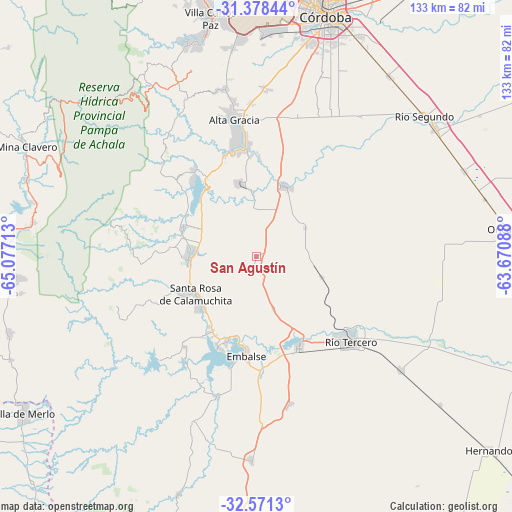 San Agustín on map
