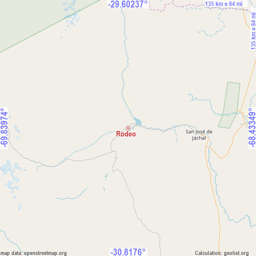 Rodeo on map