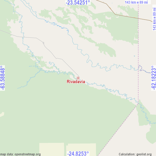 Rivadavia on map