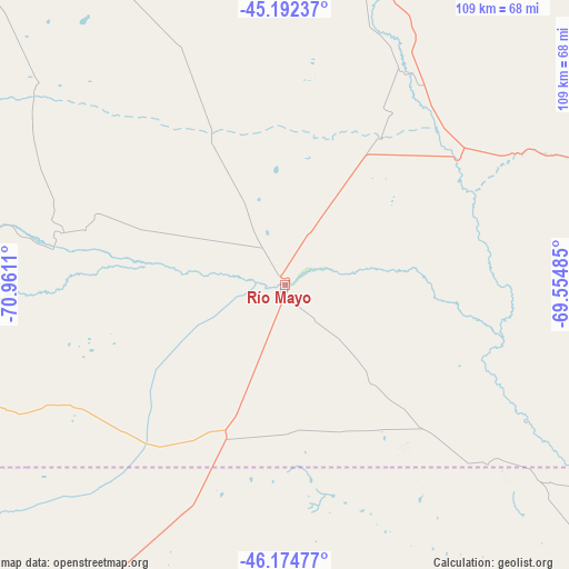 Río Mayo on map