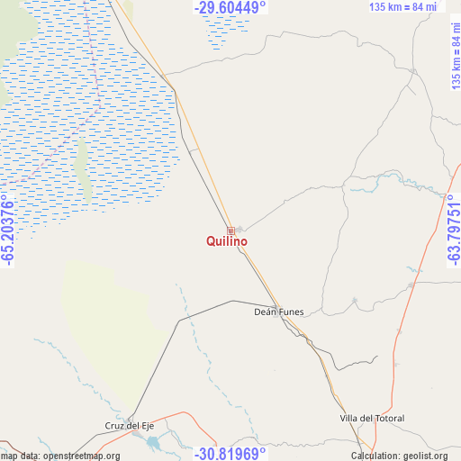 Quilino on map
