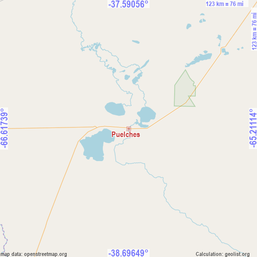 Puelches on map