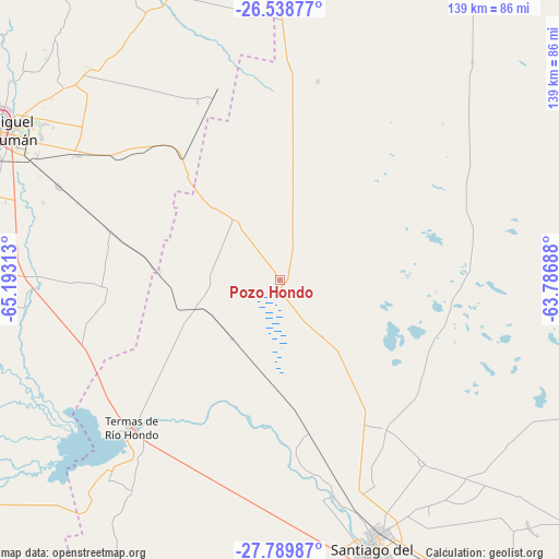 Pozo Hondo on map