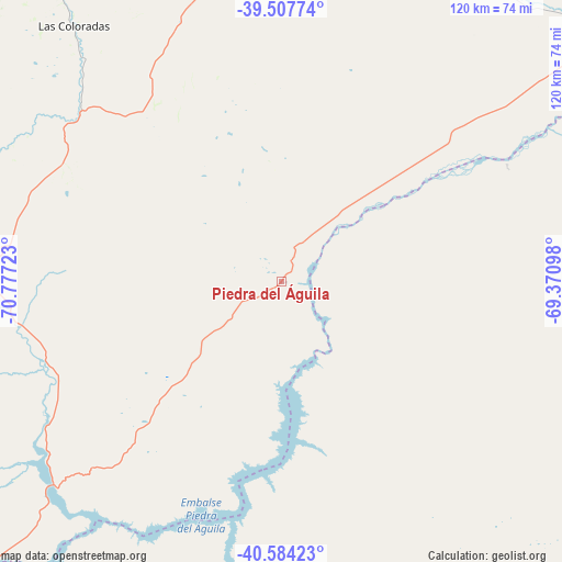 Piedra del Águila on map