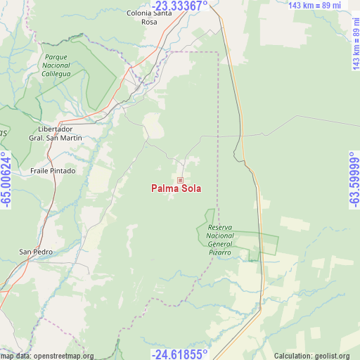 Palma Sola on map