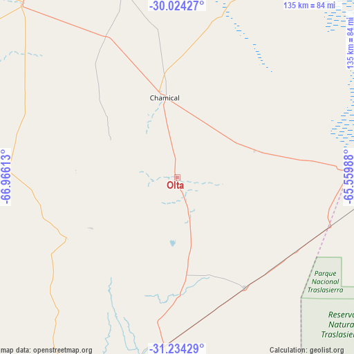 Olta on map