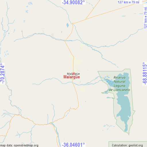 Malargüe on map