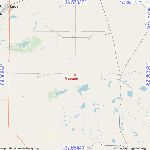 Macachín on map