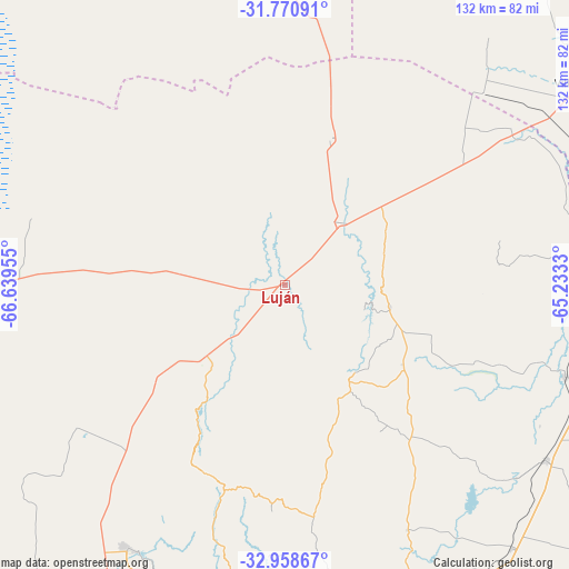 Luján on map