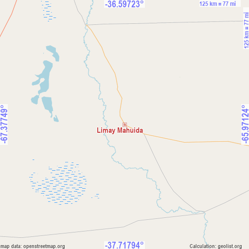 Limay Mahuida on map