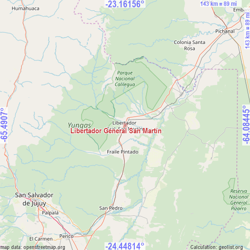 Libertador General San Martín on map