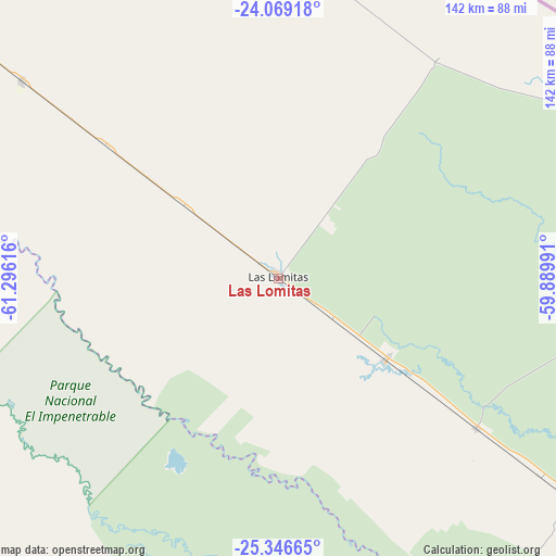 Las Lomitas on map