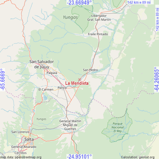 La Mendieta on map