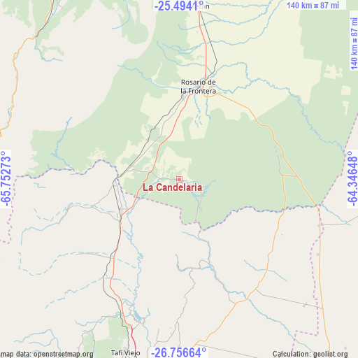 La Candelaria on map