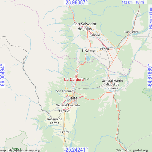 La Caldera on map