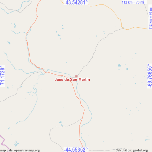 José de San Martín on map