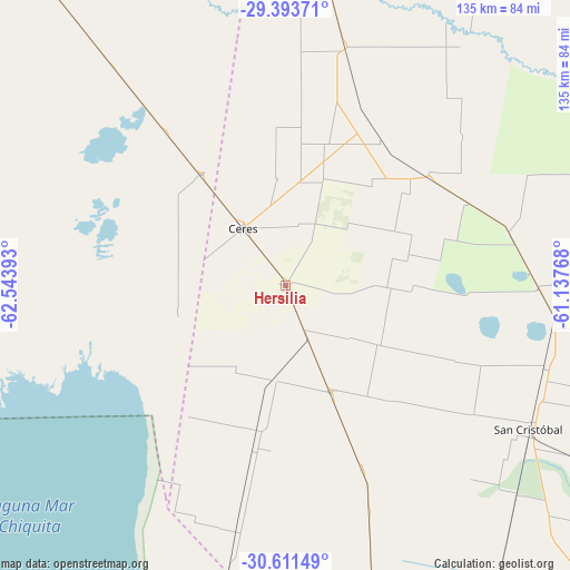 Hersilia on map