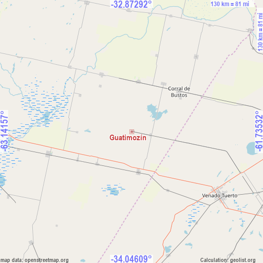 Guatimozín on map