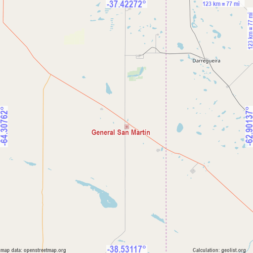 General San Martín on map