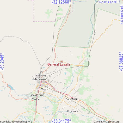 General Lavalle on map