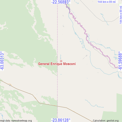 General Enrique Mosconi on map