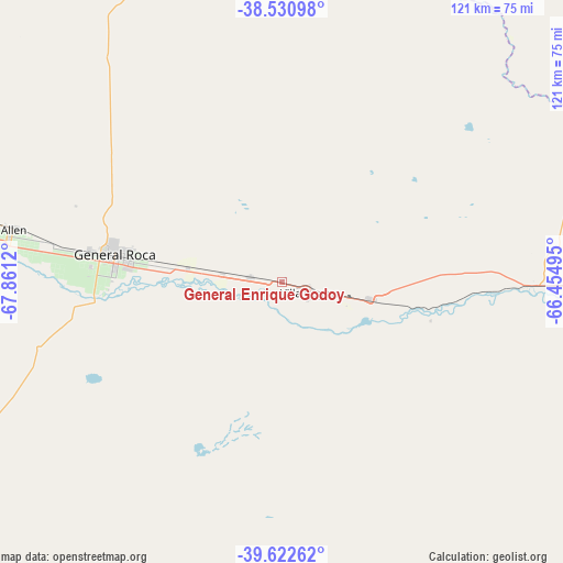 General Enrique Godoy on map