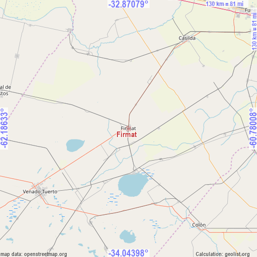 Firmat on map
